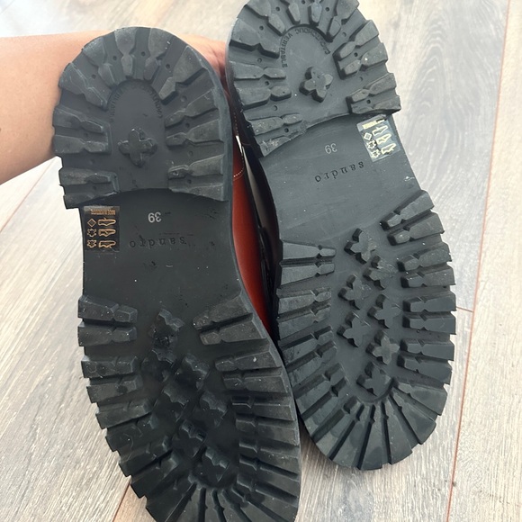 Sandro Thick-Soled Leather Loafers - Picture 6 of 6